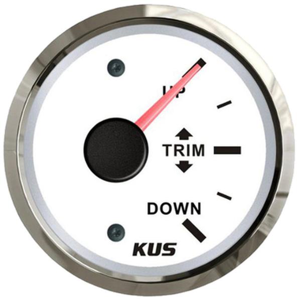 Gauge Trim White Dial Chrome Surround