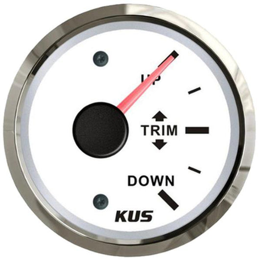 Gauge Trim White Dial Chrome Surround