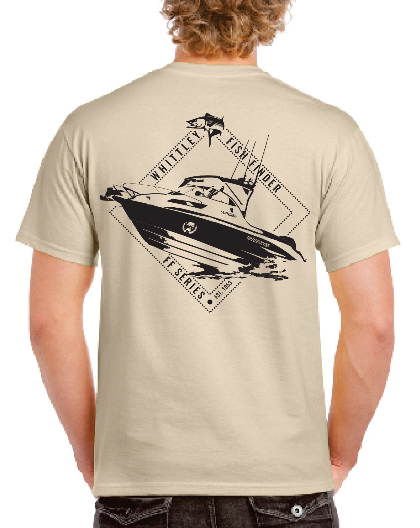 Whittley Mens Short Sleeved T-Shirt - Fish Finder FF Series - Official