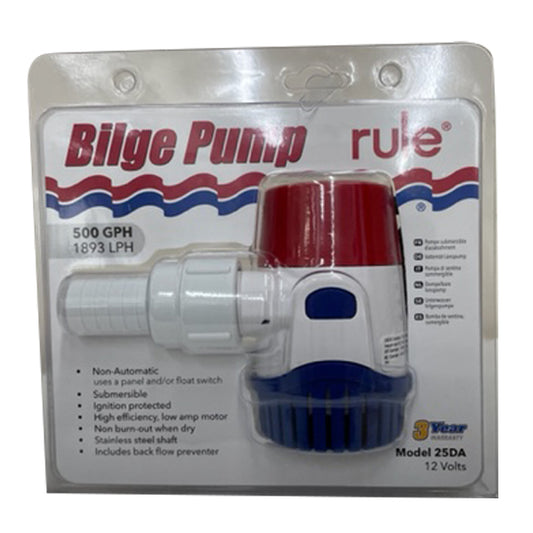 Rule 12V Bilge Pump 500 GPH